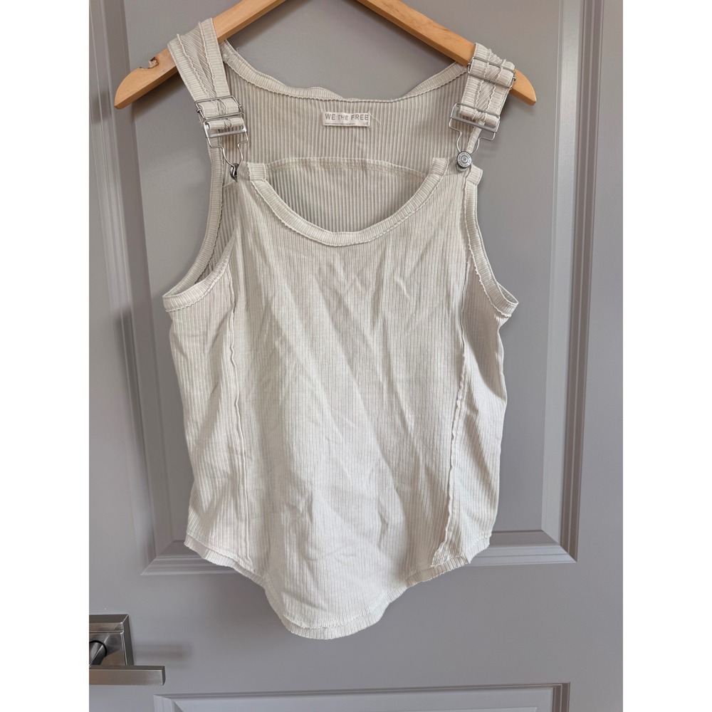 We The Free Free People JAMIE Tank Top TEA Beige Large